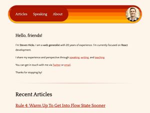 Screenshot of https://www.stevenhicks.me