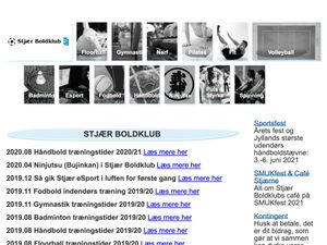 Screenshot of https://www.stjaerboldklub.dk/