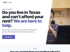 Screenshot of https://stoptxeviction.org/