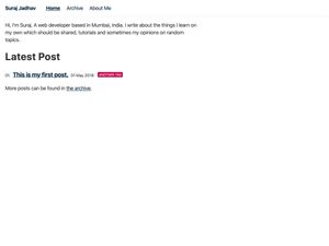 Screenshot of https://surajjadhav.me/