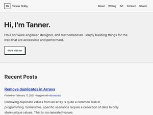 Screenshot of https://tannerdolby.com