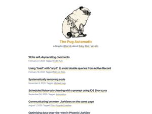 Screenshot of https://thepugautomatic.com/