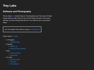 Screenshot of https://treylabs.com/