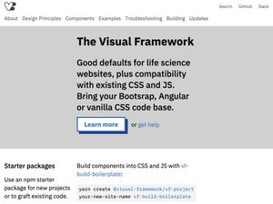 Screenshot of https://stable.visual-framework.dev/