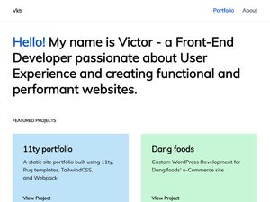 Screenshot of https://www.vktr.dev/