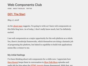 Screenshot of https://webcomponents.club/