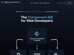 Screenshot of https://webcomponents.dev/