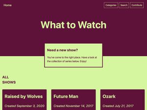 Screenshot of https://whatt2watch.netlify.app/