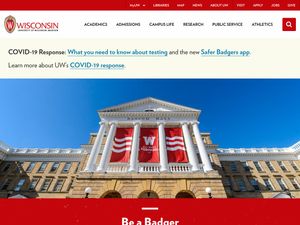 Screenshot of https://www.wisc.edu/