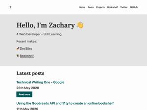 Screenshot of https://zacharyparsons.co.uk/